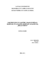 Referāts 'Likviditātes un maksātspējas rādītāju analīze SIA "Rīgas Ūdens"', 1.