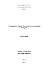 Referāts 'Tūristu piesaiste Rīgai kā Eiropas kultūras galvaspilsētai 2014.gadā', 1.