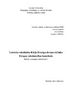 Referāts 'Latviešu valodnieka Kārļa Draviņa devums tā laika Eiropas valodniecības kontekst', 1.