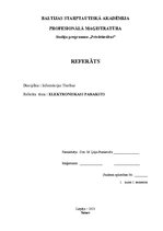 Referāts 'Elektroniskais paraksts', 1.