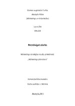 Konspekts 'Mārketinga stratēģijas', 1.