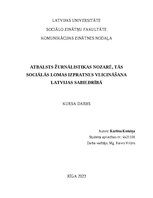Diplomdarbs 'Atbalsts žurnālistikas nozarē, tās sociālās lomas izpratnes veicināšana Latvijas', 1.
