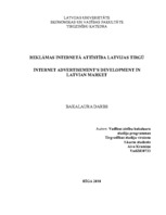 Diplomdarbs 'Reklāmas internetā attīstība Latvijas tirgū', 1.