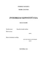 Konspekts 'Zviedrijas konstitūcija', 1.