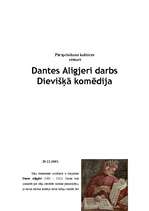 Eseja 'Dantes Aligjeri darbs "Dievišķā komēdija"', 1.