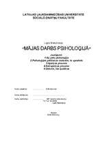 Konspekts 'Psiholoģija', 1.