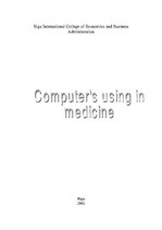 Referāts 'Computer Using in Medicine', 1.