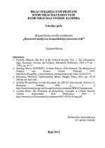 Konspekts 'Interneta medijs un komunikācija interneta vidē', 1.