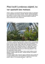 Prezentācija 'Pieci izcili apskates objekti Londonā', 1.