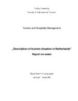 Referāts 'Description of Tourism Situation in Netherlands', 1.