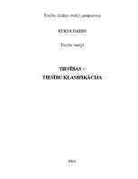 Referāts 'Tiesības, to klasifikācija', 1.