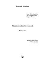 Referāts 'Sitaminstrumenti', 1.