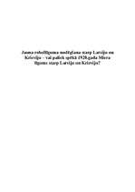 Konspekts 'Jauna robežlīguma noslēgšana starp Latviju un Krieviju – vai paliek spēkā 1920.g', 1.