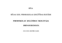 Konspekts 'Tematiskais plānojums pirmsskolā', 1.