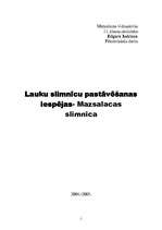 Konspekts 'Lauku slimnīcas attīstība', 1.