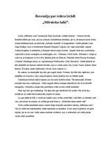 Eseja 'Recenzija par izrādi "Mērnieku laiki"', 1.