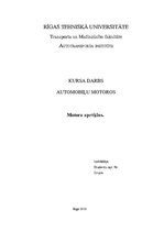 Referāts 'Automobiļa motora aprēķins', 1.