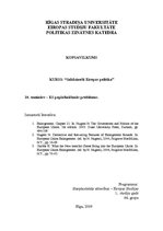 Konspekts 'ES paplašināšanās problēmas', 1.