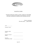 Diplomdarbs 'Finanšu koeficientu analīzes nozīme uzņēmumu finansiālā stāvokļa noteikšanā un p', 1.