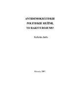 Referāts 'Antidemokrātiskie politiskie režīmi, to raksturojums', 1.
