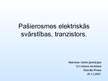 Prezentācija 'Pašierosmes elektriskās svārstības, tranzistors', 1.