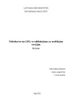 Referāts 'Videokartes un GPU, to salīdzinājums ar mobilajām versijām', 1.