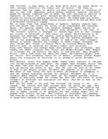 Eseja 'How the weakness of makind is displayed in "The Crucible".', 1.