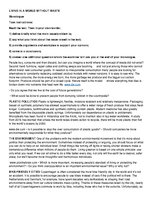 Konspekts 'Environment', 1.