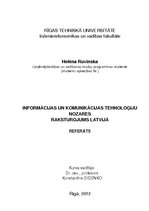 Referāts 'Informācijas un komunikācijas tehnoloģiju nozares raksturojums Latvijā', 2.