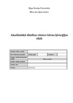 Prakses atskaite 'Slimības vēsture bērnu ķirurģijā', 1.