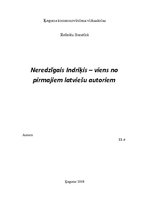 Konspekts 'Neredzīgais Indriķis - viens no pirmajiem latviešu autoriem', 1.