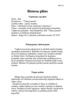 Biznesa plāns 'Biznesa plāns - uzņēmums ''Ūdens pasaule''', 1.