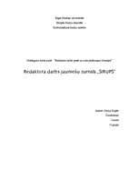 Referāts 'Redaktora darbs jauniešu žurnālā', 1.