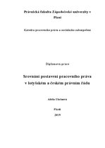 Diplomdarbs 'Srovnání postavení pracovního práva ČR', 1.