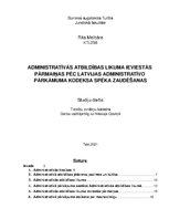 Referāts 'Administratīvās atbildības likuma ieviestās  pārmaiņas pēc Latvijas administratī', 1.