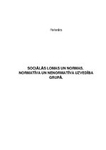 Referāts 'Sociālās lomas un normas. Normatīva un nenormatīva uzvedība', 1.