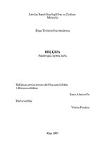 Referāts 'Beļģija', 1.