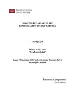 Referāts 'Lugas "Pazudušais dēls" galvenā varoņa Krustiņa dzīves socioloģiskā analīze', 1.