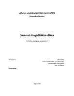 Referāts 'Saule un magnētiskās vētras', 1.