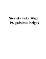 Referāts 'Sieviešu vakartērpi 19.gadsimta beigās', 1.