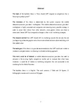 Diplomdarbs 'Bachelor Thesis - How Should LMT Respond to Competition that Is Focusing on Prod', 7.