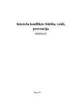 Referāts 'Interešu konflikts - būtība, veidi, prevencija', 1.