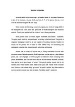 Eseja 'Animal Extinction', 1.