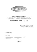 Prakses atskaite 'Dokumentu pakete iekšējā auditā', 1.