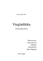 Referāts 'Pētnieciskais darbs par vieglatlētiku', 1.