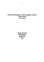 Paraugs 'Elektrotehnoloģija un elektroapgādes pamati', 1.