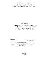 Referāts 'Mājsaimniecības budžets', 1.