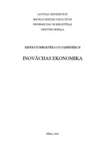 Referāts 'Inovācijas ekonomika', 1.