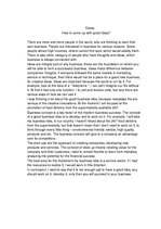 Eseja 'How to Come Up with a Good Ideas', 1.