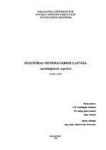 Referāts 'Izglītības sistēmas krīze Latvijā (socioloģiskais aspekts)', 1.